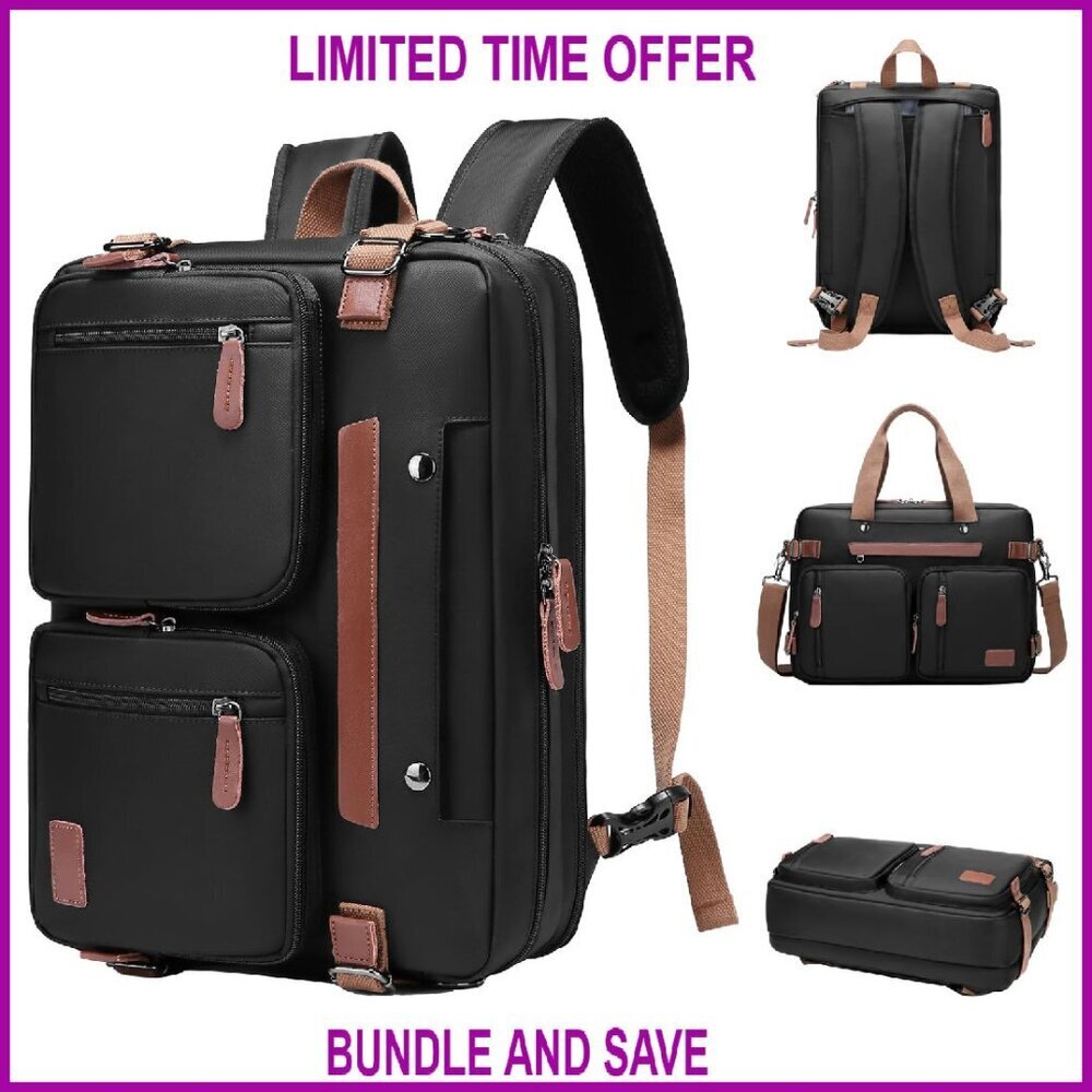 Multifunctional Laptop Backpack for 17-Inch Computers, Waterproof Business